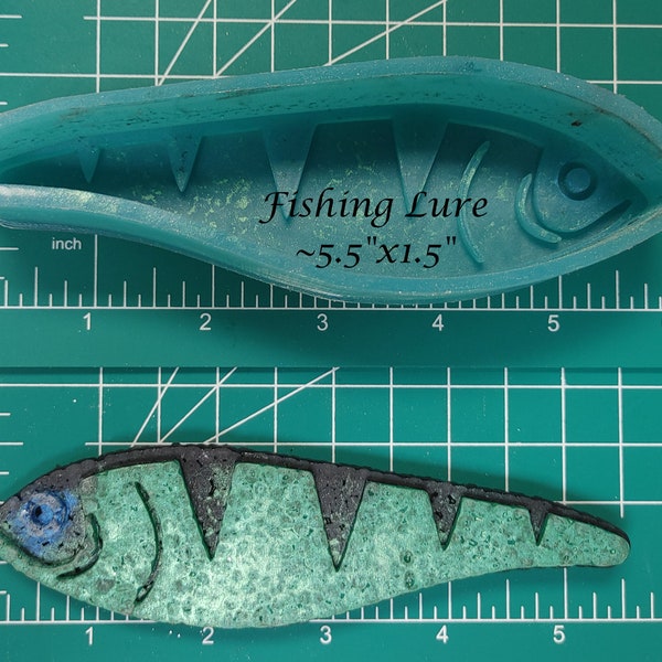 Fishing lure Silicone Freshie Mold - Silicone Mold - Car Freshie Mold - Resin Mold - Candle Mold - Soap Mold - Aroma Bead Mold