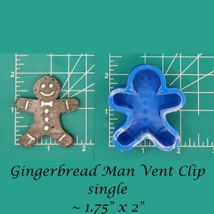Gingerbread Man Silicone Freshie Mold - Silicone Mold - Car Freshie Mold - Resin Mold - Candle Mold - Soap Mold - Aroma Bead Mold