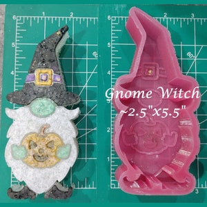 Gnome Witch Silicone Freshie Mold - Silicone Mold - Car Freshie Mold - Resin Mold - Candle Mold - Soap Mold - Aroma Bead Mold