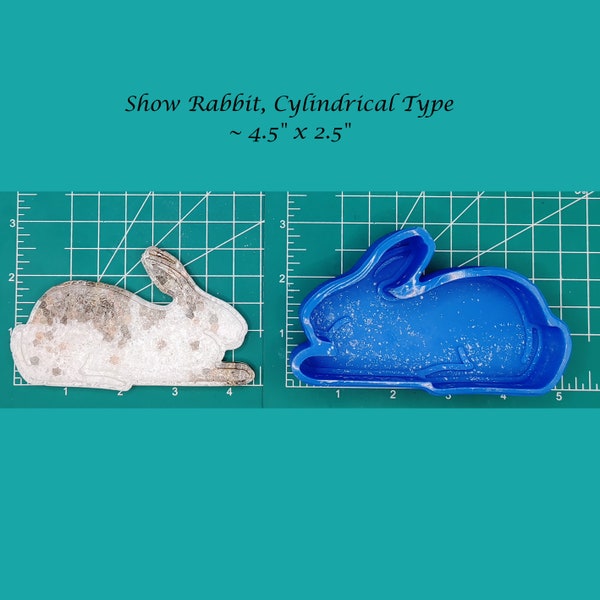 Show Rabbit - Cylindrical Type - Silicone Freshie Mold - Silicone Mold - Car Freshie Mold - Resin Mold -Wax Mold -Soap Mold -Aroma Bead Mold