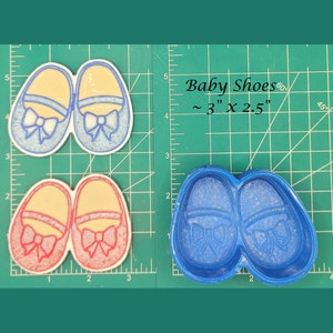 Baby Shoes Silicone Freshie Mold - Silicone Mold - Freshie Mold - Resin Mold - Candle Mold - Soap Mold - Aroma Bead Mold