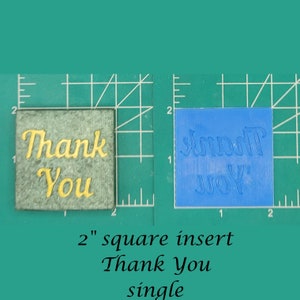 2&quot; square inserts for square Freshie Mold - Silicone Mold - Car Freshie Mold - Resin Mold - Wax Mold - Soap Mold - Aroma Bead Mold