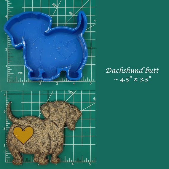 Dachshund Dog Silicone Mold for Baking, Resin, Candy, Clay, Charm, Jewelry