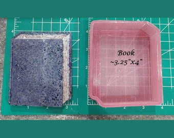 Book Silicone Freshie Mold - Silicone Mold - Car Freshie Mold - Resin Mold - Candle Mold - Soap Mold - Aroma Bead Mold