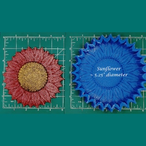 Sunflower 5.25&quot; Silicone Freshie Mold - Silicone Mold - Freshie Mold - Resin Mold - Candle Mold - Soap Mold - Aroma Bead Mold