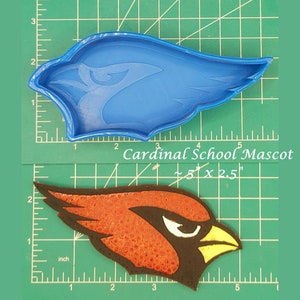 Cardinals School Mascot Silicone Freshie Mold - Silicone Mold - Freshie Mold - Resin Mold - Candle Mold - Soap Mold - Aroma Bead Mold
