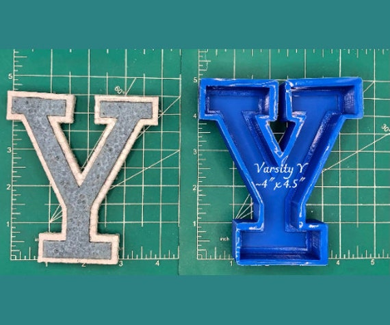 Varsity Font Y - Silicone Freshie Mold