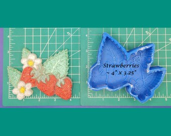 Strawberries Silicone Freshie Mold - Silicone Mold - Car Freshie Mold - Resin Mold - Candle Mold - Soap Mold - Aroma Bead Mold