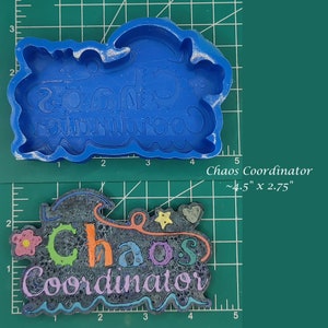 Chaos Coordinator Silicone Freshie Mold - Silicone Mold - Car Freshie Mold - Resin Mold - Candle Mold - Soap Mold - Aroma Bead Mold