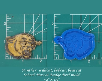 学校マスコットキーホルダー型またはバッジリール型 - シリコン型 - 樹脂型 - 石膏型 - 粘土型