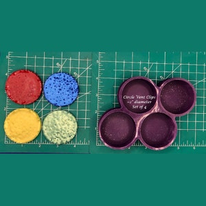 Circle 2&quot; Vent Clip Tray Silicone Freshie Mold - Silicone Mold - Freshie Mold - Resin Mold - Candle Mold - Soap Mold - Aroma Bead Mold