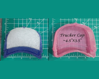 Trucker Hat or Baseball Cap Silicone Freshie Mold - Silicone Mold - Car Freshie Mold - Resin Mold - Wax Mold - Soap Mold - Aroma Bead Mold