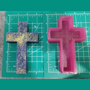 Plain Cross Silicone Resin Mold Varying Depths and Sizes - Silicone Mold - Freshie Mold - Wax Mold - Soap Mold - Aroma Bead Mold Matte Shiny