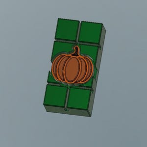 Pumpkin Snap Out Center Wax Melt Snap Bar Silicone Mold