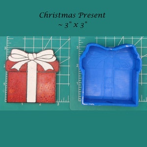 Christmas Present Silicone Freshie Mold - Silicone Mold - Freshie Mold - Resin Mold - Candle Mold - Soap Mold - Aroma Bead Mold