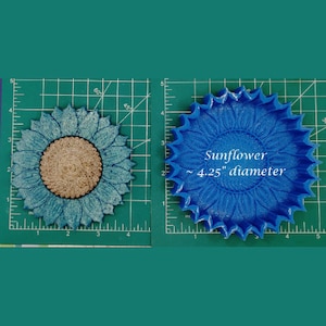 Sunflower 4.25&quot; Silicone Freshie Mold - Silicone Mold - Freshie Mold - Resin Mold - Candle Mold - Soap Mold - Aroma Bead Mold