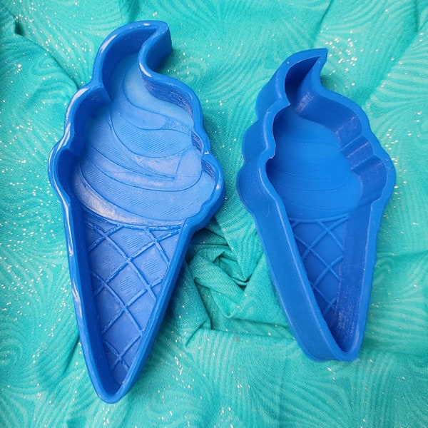 Soft Serve Ice Cream Cone Silicone Freshie Mold - Silicone Mold - Freshie Mold - Resin Mold - Candle Mold - Soap Mold - Aroma Bead Mold