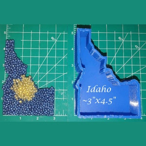 Idaho Silicone Freshie Mold - Silicone Mold - Car Freshie Mold - Resin Mold - Candle Mold - Soap Mold - Aroma Bead Mold