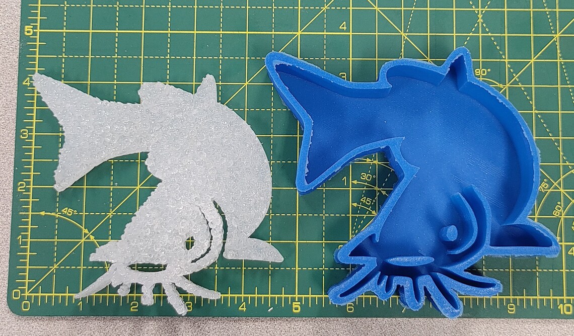 Catfish silicone mold for aroma beads and freshies Etsy