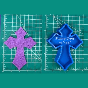 Pointy Cross Silicone Resin Mold or Freshie Mold