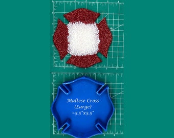 Maltese Cross Silicone Freshie Mold - Silicone Mold - Car Freshie Mold - Resin Mold - Candle Mold - Soap Mold - Aroma Bead Mold