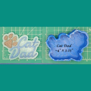 Molde Freshie de silicona Cat Dad - Molde de silicona - Molde Freshie de coche - Molde de resina - Molde de vela - Molde de jabón - Molde de cuentas de aroma
