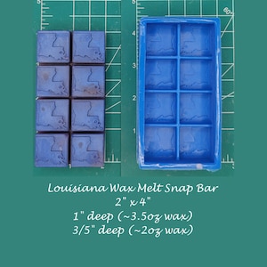 Louisiana Wax Melt Snap Bar Silicone Mold