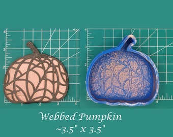 Pumpkin webbed Silicone Mold - Car Freshie Mold - Resin Mold - Candle Mold - Soap Mold - Aroma Bead Mold