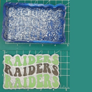 Raiders 3x Retro Font - Silicone Freshie Mold - Silicone Mold - Freshie Mold - Resin Mold - Candle Mold - Soap Mold - Aroma Bead Mold