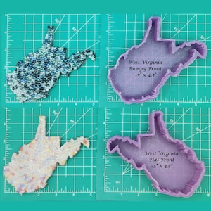 West Virginia Silicone Freshie Mold - Silicone Mold - Car Freshie Mold - Resin Mold - Candle Mold - Soap Mold - Aroma Bead Mold