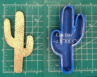 Small Cactus Silicone Freshie Mold - Silicone Mold - Car Freshie Mold - Resin Mold - Candle Mold - Soap Mold - Aroma Bead Mold