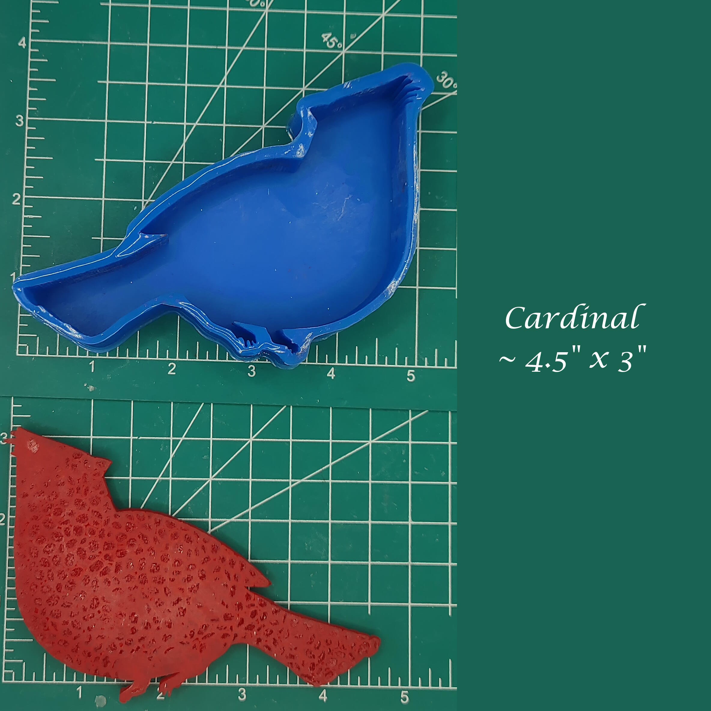 Cardinal Freshie Mold (undetailed) - Silicone Mold - Car Freshie Mold ...