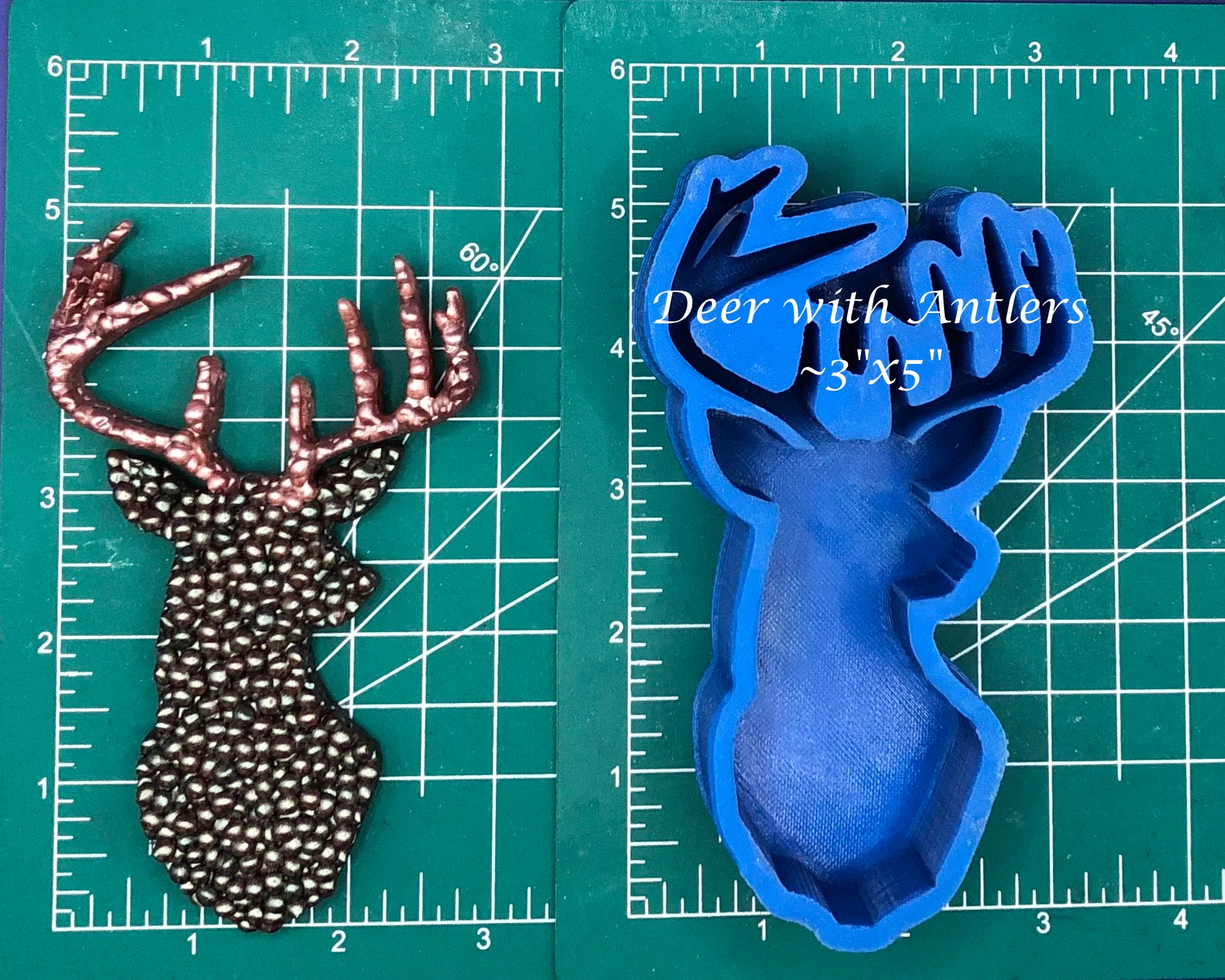 Deer With Antlers Silicone Freshie Mold - Silicone Mold - Car
