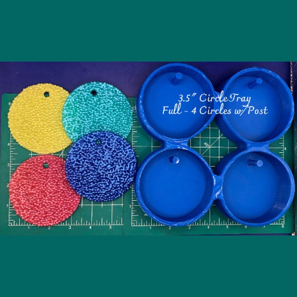 3.5" Circle Tray Freshie Mold - 3.5" round mold - Silicone Mold -Freshie Mold -Resin Mold -Candle Mold - Soap Mold -Aroma Bead Mold