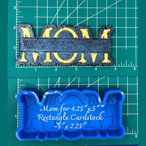 Mom for Rectangle Cardstock Silicone Freshie Mold - Silicone Mold - Car Freshie Mold - Resin Mold - Wax Mold - Soap Mold - Aroma Bead Mold