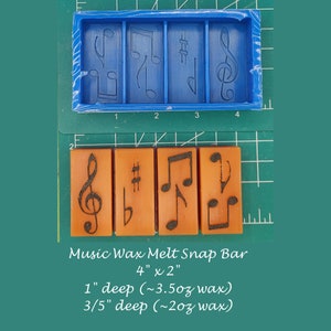 Music Wax Melt Snap Bar Silicone Mold