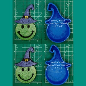 Smiley Witch Silicone Freshie Mold - Silicone Mold - Car Freshie Mold - Resin Mold - Candle Mold - Soap Mold - Aroma Bead Mold
