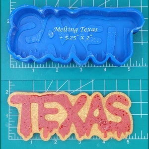 Melting Texas Silicone Freshie Mold - Silicone Mold - Car Freshie Mold - Resin Mold - Candle Mold - Soap Mold - Aroma Bead Mold
