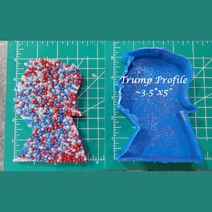 Trump Silicone Freshie Mold - Silicone Mold - Car Freshie Mold - Resin Mold - Candle Mold - Soap Mold - Aroma Bead Mold