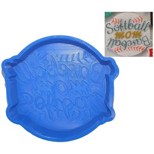 Baseball and Softball Mom Silicone Freshie Mold - Silicone Mold - Car Freshie Mold - Resin Mold - Candle Mold - Soap Mold - Aroma Bead Mold