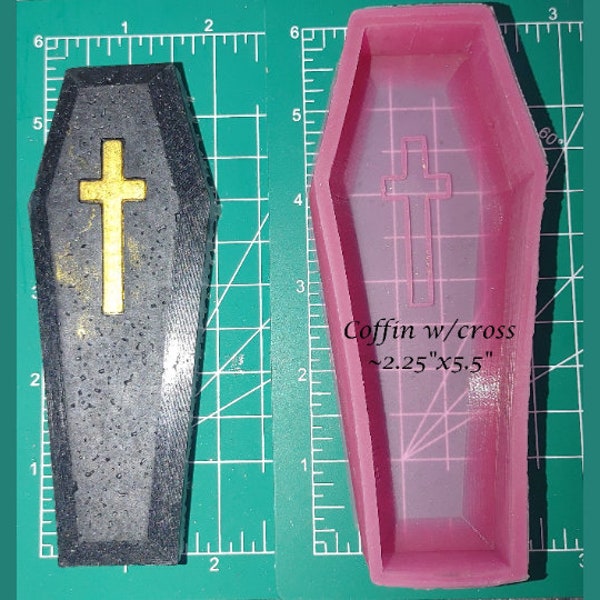 Coffin Silicone Freshie Mold - Silicone Mold - Freshie Mold - Resin Mold - Candle Mold - Soap Mold - Aroma Bead Mold