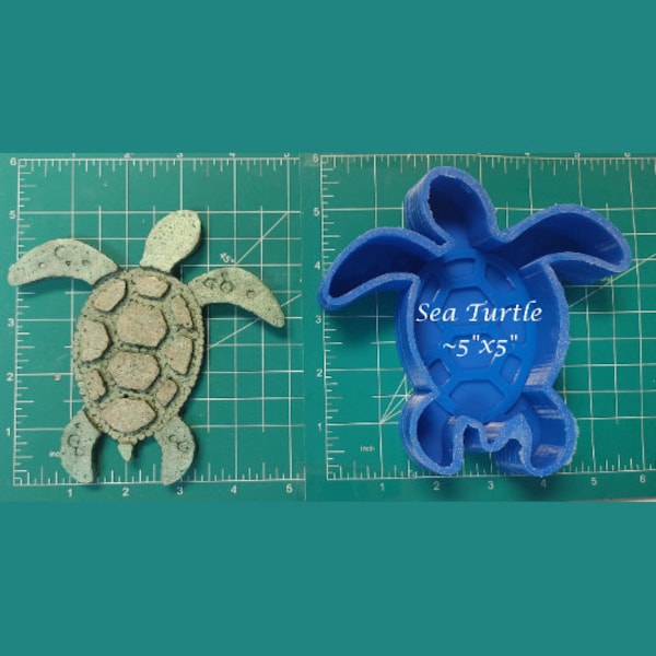 Sea Turtle Silicone Freshie Mold - Silicone Mold - Car Freshie Mold - Resin Mold - Candle Mold - Soap Mold - Aroma Bead Mold