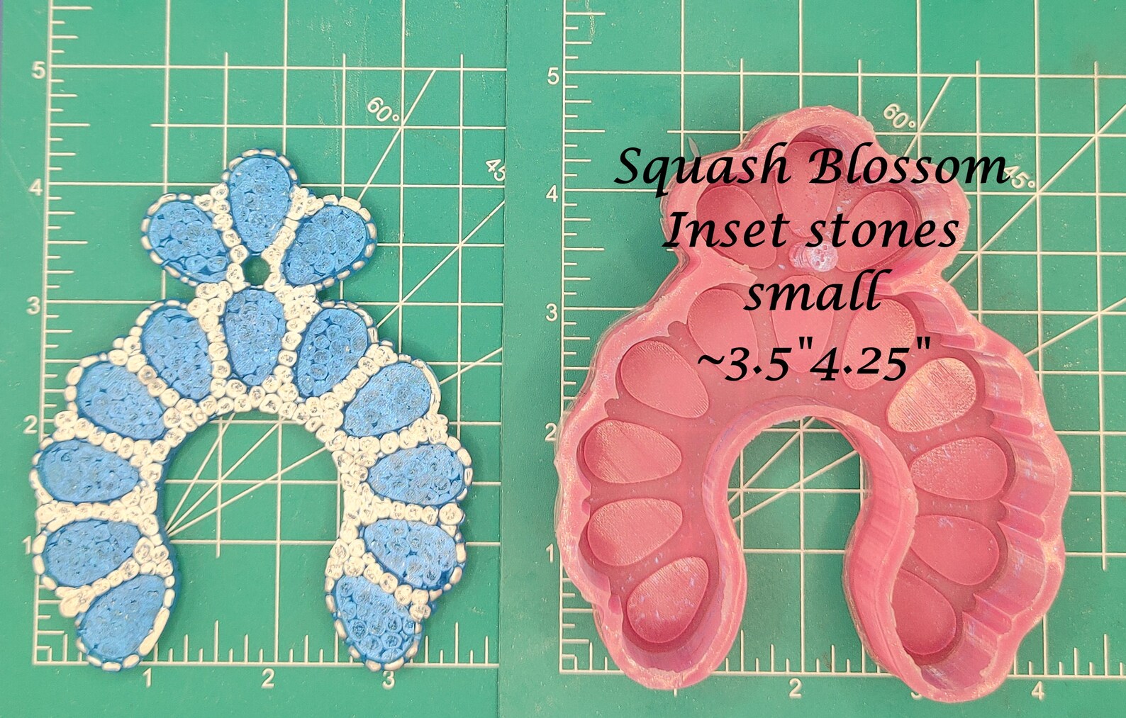 Squash Blossom Inset Stones Silicone Freshie Mold Etsy