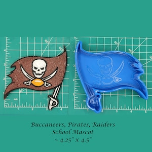 Buccaneers Pirates Raiders Marauders School Mascot Silicone Freshie Mold -Silicone Mold -Car Freshie Mold -Resin Mold -Wax Mold -Soap Mold -