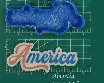America Silicone Freshie Mold - Silicone Mold - Freshie Mold - Resin Mold - Candle Mold - Soap Mold - Aroma Bead Mold