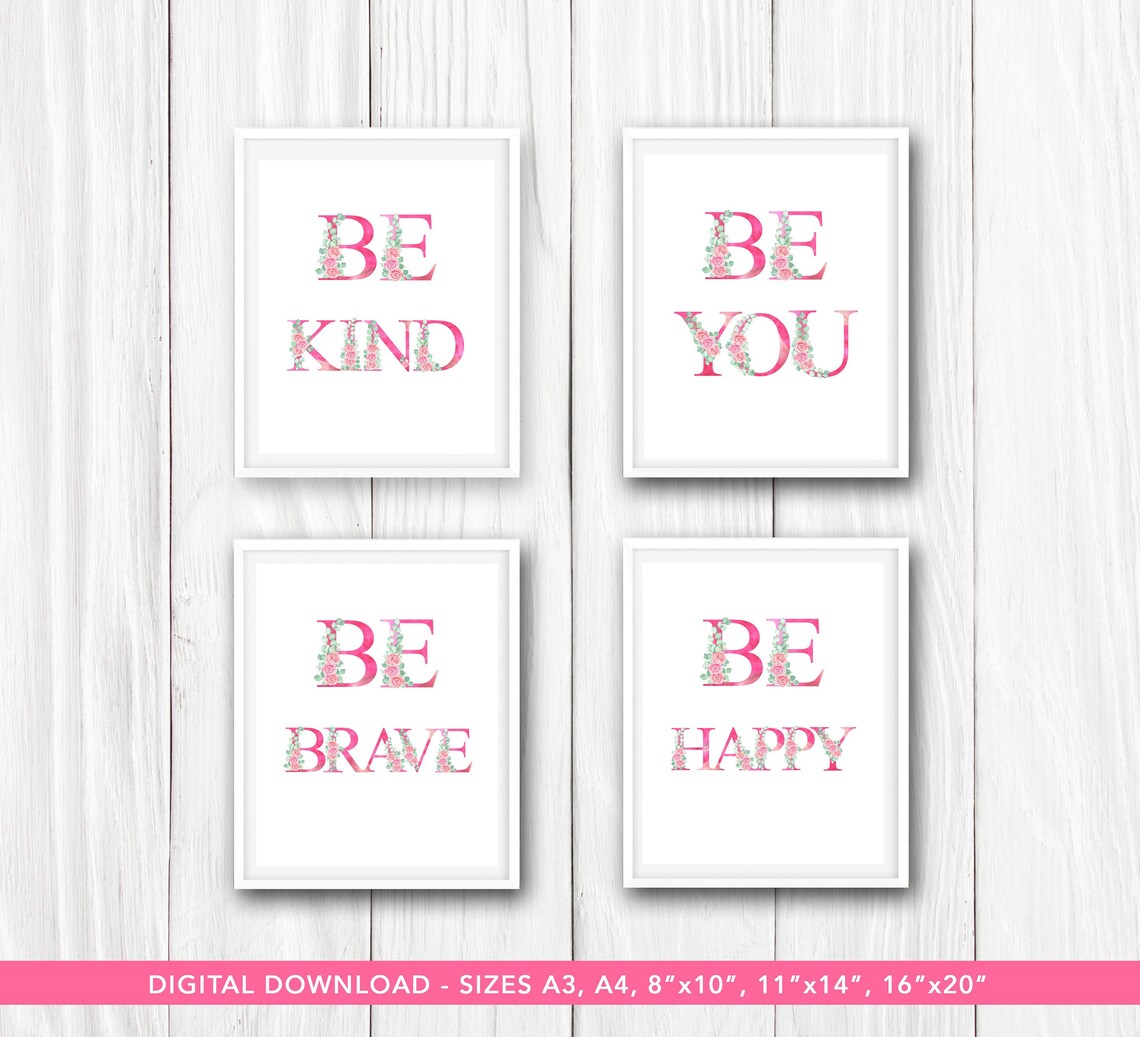 Baby Nursery Quotes x 4 Nursery Wall Art Baby Room Print Etsy