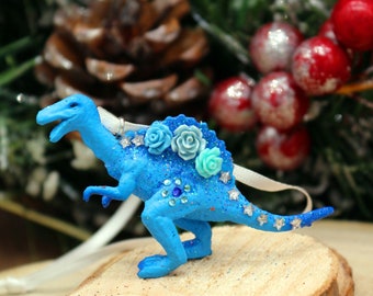 blue Spinosaurus ornament