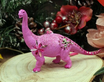 Pink brachiosaurus ornament