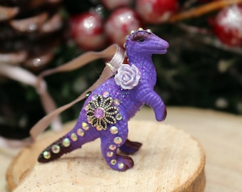 Purple dinosaurs ornament