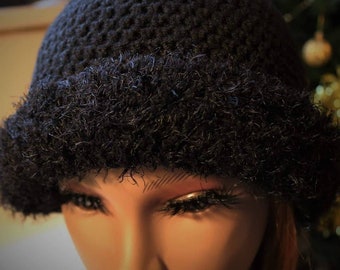 Crochet Black Hat